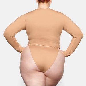 SKIMS Swim L Ochre Long Sleeve Shirt